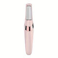 USB Rechargeable Electric Foot Pedicure Tool - Sleek White with Golden Accents, Dual Roller Heads for Smooth Feet, Portable Dead Skin & Callus Remover, 500mAh Lithium Battery, Home Spa Experience, Foot Smoothing Tool|Ergonomi