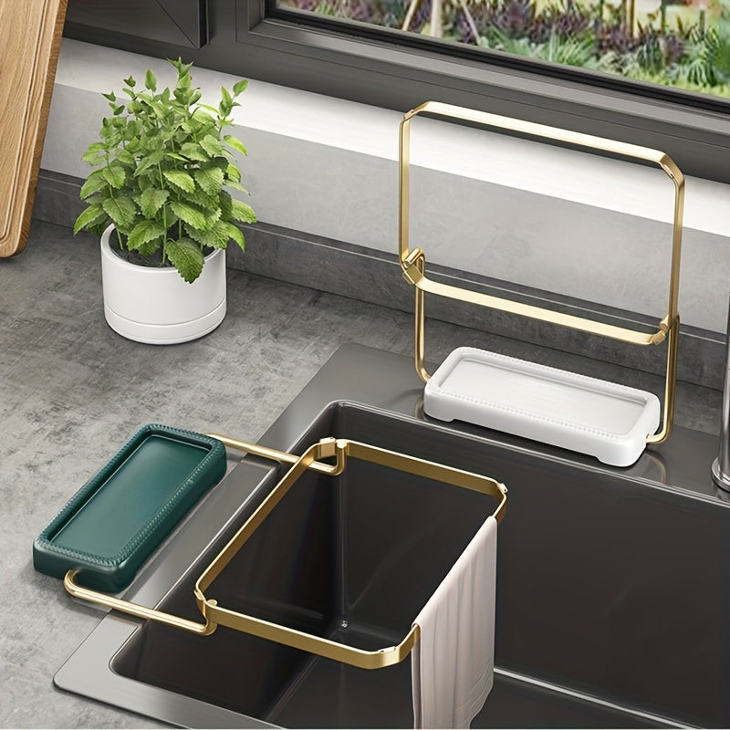 [Foldable Sink Filter Rack Strainer] Sink Filter Rack Kitchen Foldable Sink Strainer Mesh Bag Stand Waste Garbage Net Shelf Anti-Clogging Disposable Garbage Mesh Bag