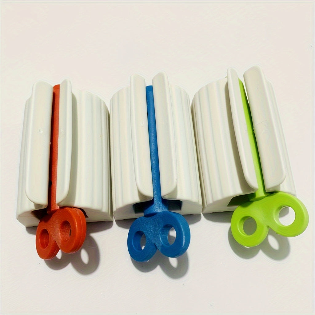 3pcs Effortless Toothpaste Squeezer Dispenser Set - Revolutionary Rolling Squeeze Technology for Complete Oral Care and Space-Saving Bathroom Organization