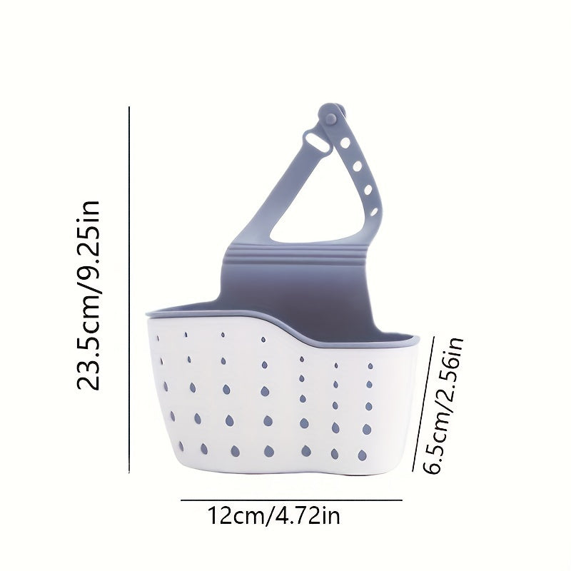 1 Pc Multifunctional Sink Sponge Rack With Adjustable Shoulder Strap - Hanging Bag, Organize And Drain Your Sponge With Ease - For Kitchen & Bathroom - Perfect For Home Organization - Ideal Gift For Housewarming