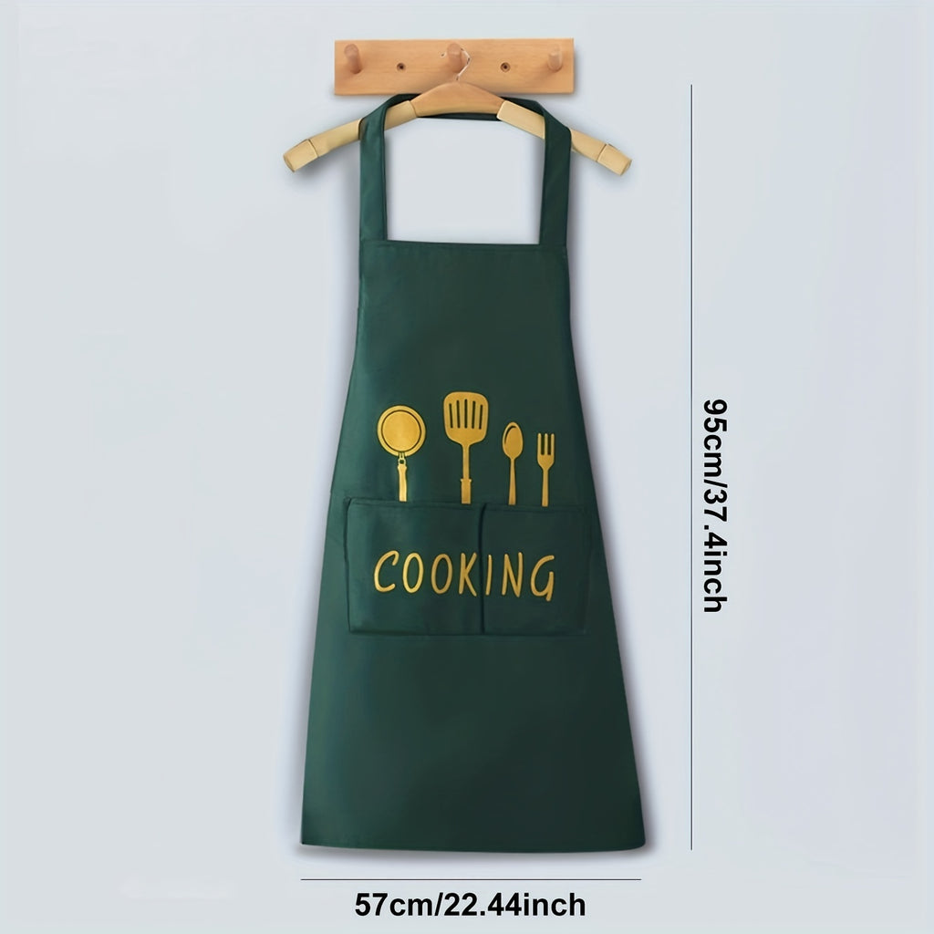 Single Apron, Featuring Pockets, Suitable for Coffee Shops, Dining Establishments, And Versatile Use, Measuring 28.3 Inches by 25.5 Inches.
