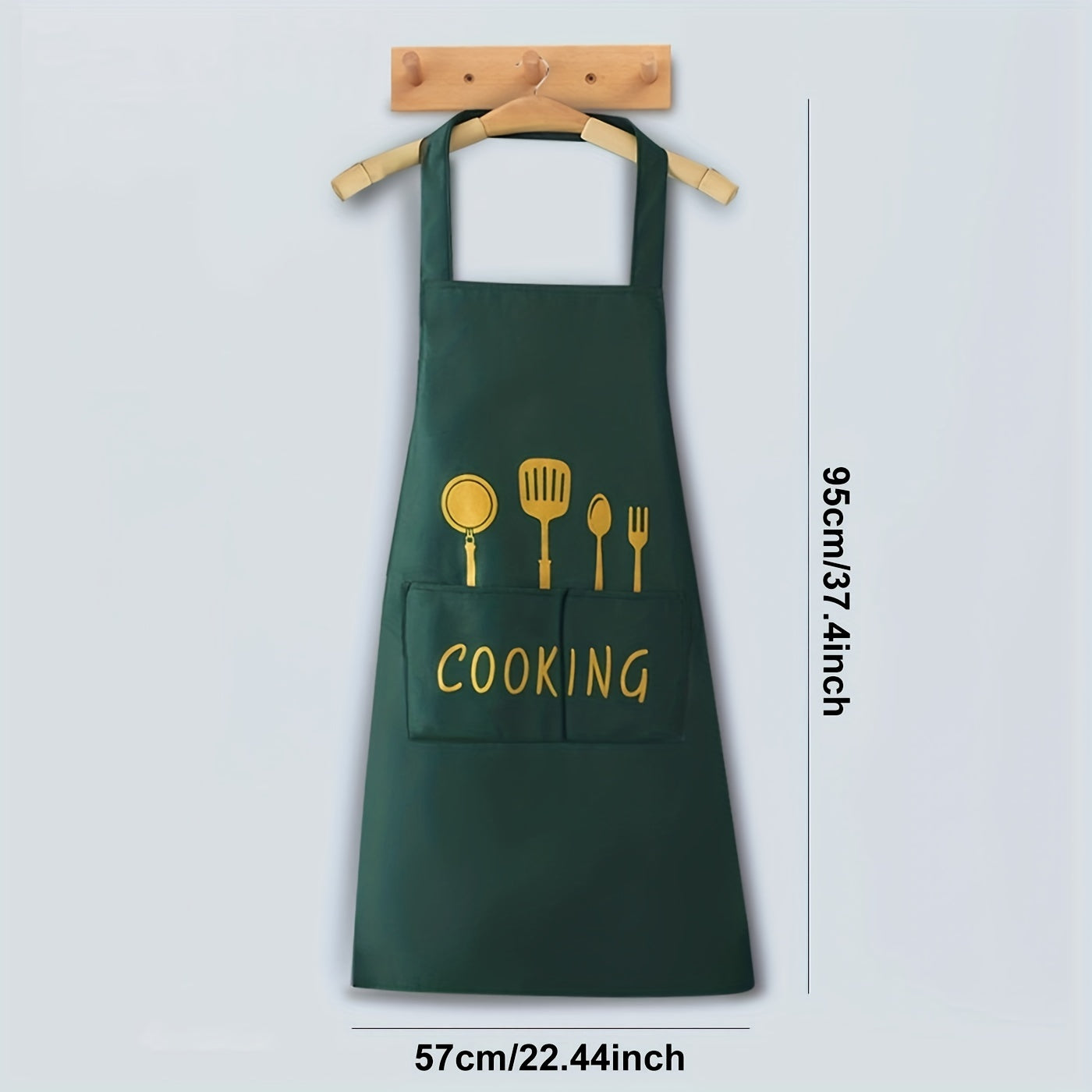 Single Apron, Featuring Pockets, Suitable for Coffee Shops, Dining Establishments, And Versatile Use, Measuring 28.3 Inches by 25.5 Inches.