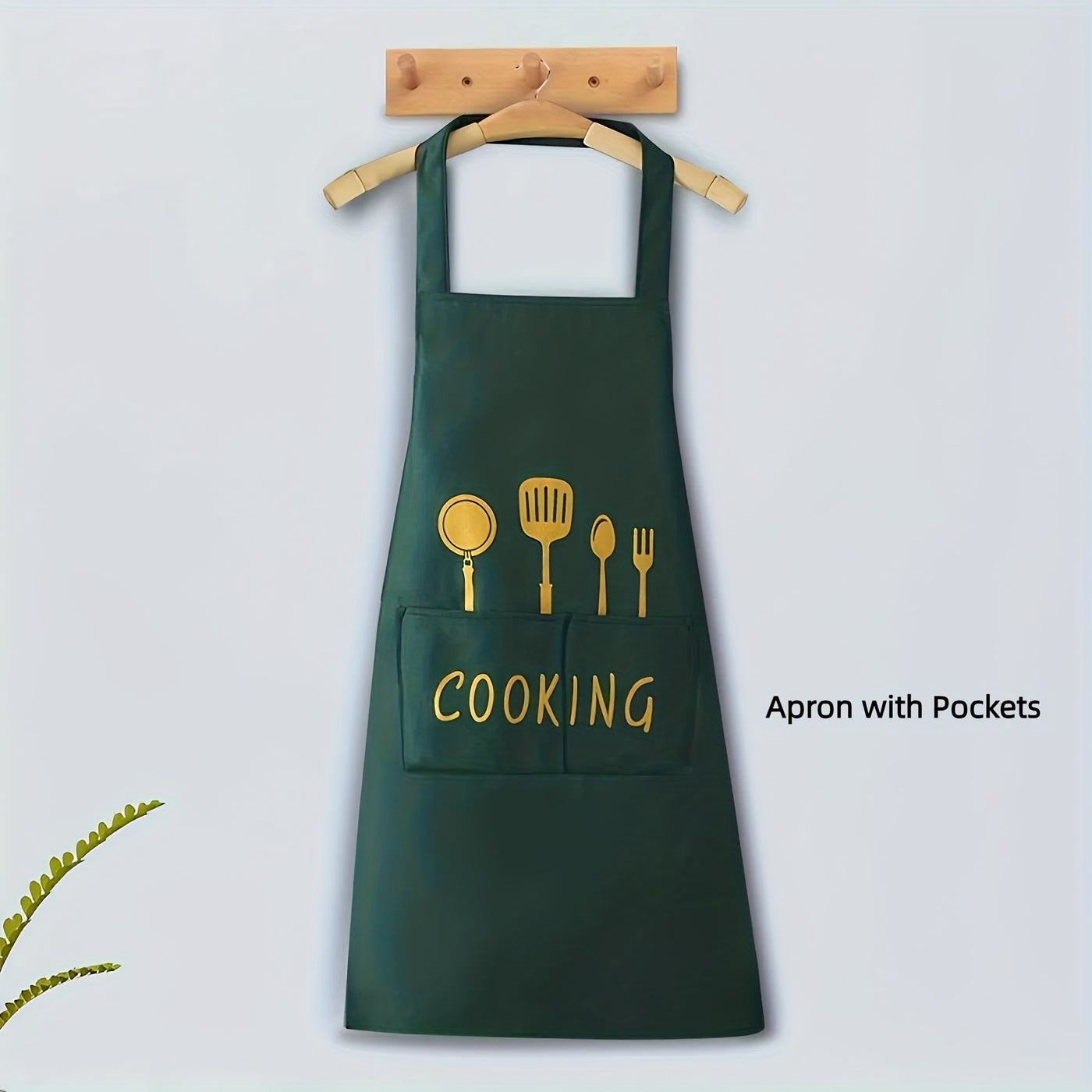Single Apron, Featuring Pockets, Suitable for Coffee Shops, Dining Establishments, And Versatile Use, Measuring 28.3 Inches by 25.5 Inches.