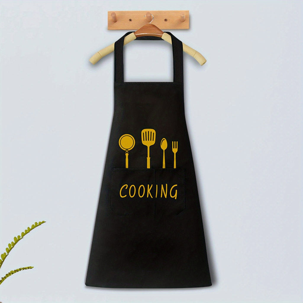 Single Apron, Featuring Pockets, Suitable for Coffee Shops, Dining Establishments, And Versatile Use, Measuring 28.3 Inches by 25.5 Inches.
